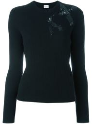 джемпер с вышивкой пайетками Red Valentino