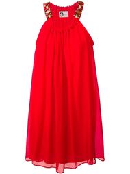 платье с декоративной отделкой лямок Lanvin