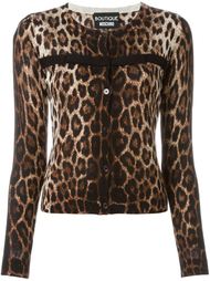 animal print cardigan Boutique Moschino