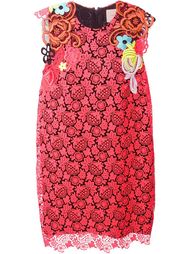 платье с цветочной вышивкой Christopher Kane