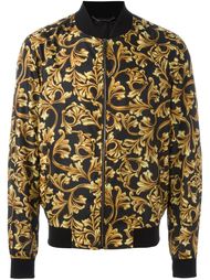 куртка-бомбер с принтом барокко  Versace