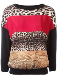 джемпер с леопардовым принтом Boutique Moschino