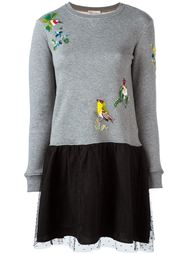декорированное платье-толстовка  Red Valentino