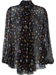 блузка с узором 'Obsession' Alexander McQueen