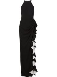 вечернее платье с оборками Badgley Mischka