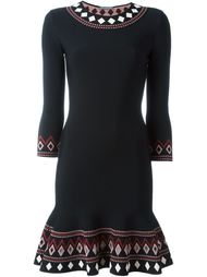 расклешенное жаккардовое платье Alexander McQueen