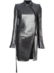 пальто с эффектом металлик  Ann Demeulemeester
