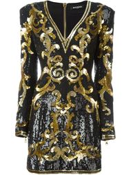 платье с принтом барокко  Balmain