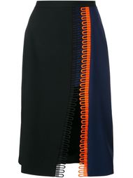 юбка со вставкой из макраме  Christopher Kane
