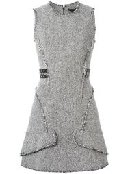 твидовое платье с кожаными панелями Alexander Wang