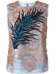 топ с вышивкой и пайетками Emilio Pucci