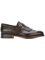 туфли монки с бахромой Santoni