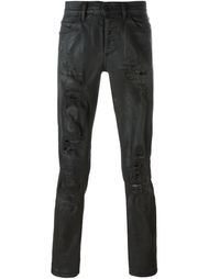 джинсы с рваными деталями Off-White