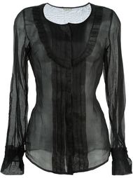 прозрачная блузка со складками Fendi Vintage