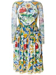 платье с принтом Majolica Dolce &amp; Gabbana