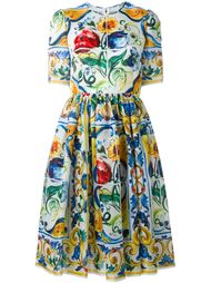 платье с принтом Majolica  Dolce &amp; Gabbana