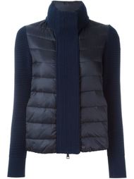 пуховик с трикотажными панелями Moncler