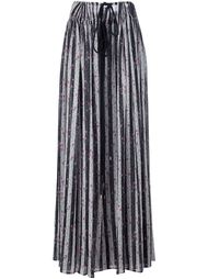 полосатая юбка с цветочным принтом Lanvin
