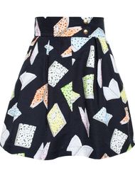 Book Print Skater Skirt Olympia Le-Tan