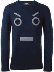 свитер с вышитым лицом Fendi