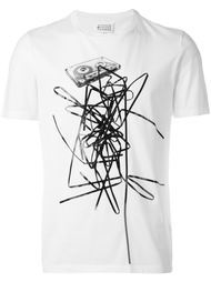 футболка с принтом кассеты  Maison Margiela