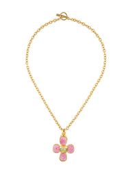 длинное ожерелье с подвеской-крестом Chanel Vintage