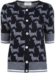 кардиган с принтом-интарсией собак Thom Browne