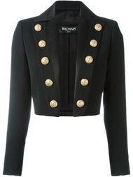 укороченный пиджак с декоративными пуговицами Balmain