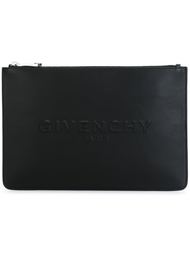 клатч с тисненым логотипом Givenchy