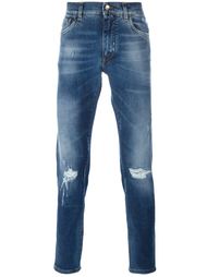 джинсы с рваными деталями   Dolce & Gabbana