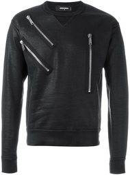 толстовка с молниями  Dsquared2