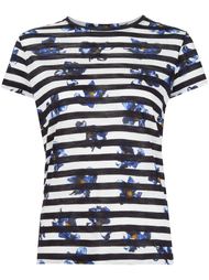 футболка в полоску с цветочным принтом  Proenza Schouler