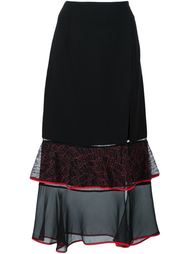 прозрачная юбка с баской Jonathan Simkhai