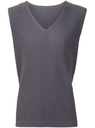 плиссированная майка с V-образным вырезом Homme Plissé Issey Miyake