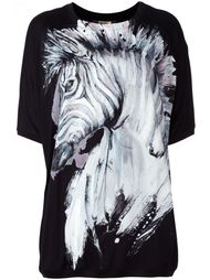 футболка с принтом зебры Roberto Cavalli