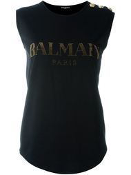 декорированная  футболка  Balmain
