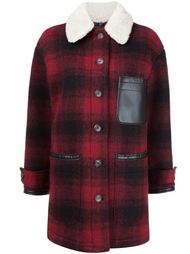 короткое пальто в клетку Mm6 Maison Margiela