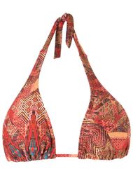 printed halterneck bikini top Lygia &amp; Nanny