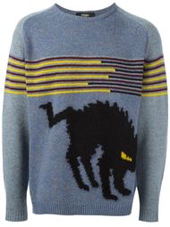 свитер с изображением кошки  Fendi