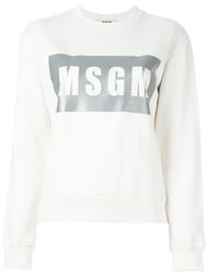 толстовка с принтом логотипа   MSGM