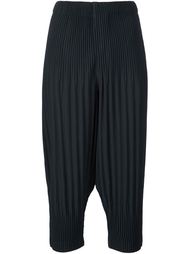 укороченные плиссированные брюки  Homme Plissé Issey Miyake