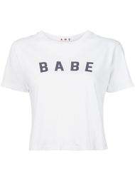 укороченная футболка с принтом 'Babe' Amo