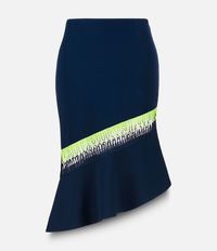 асимметричная юбка с декоративной вставкой Christopher Kane