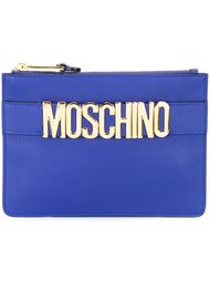 клатч с лямкой с логотипом Moschino