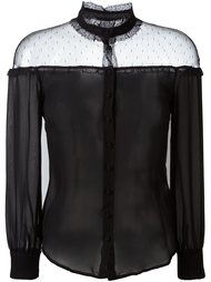 блузка с прозрачной вставкой  Red Valentino