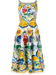 платье с принтом 'Majolica' Dolce &amp; Gabbana