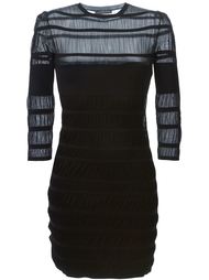 фактурное облегающее платье с прозрачной панелью Alexander McQueen