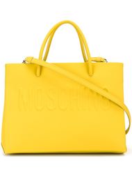 сумка-тоут с тисненым логотипом Moschino