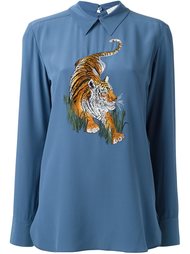 топ с вышивкой тигра Stella McCartney