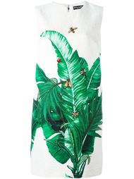 платье с принтом листьев Dolce &amp; Gabbana
